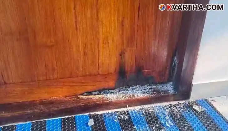 Congress Booth Office in Pinarayi Attacked with Petrol and Set on Fire
