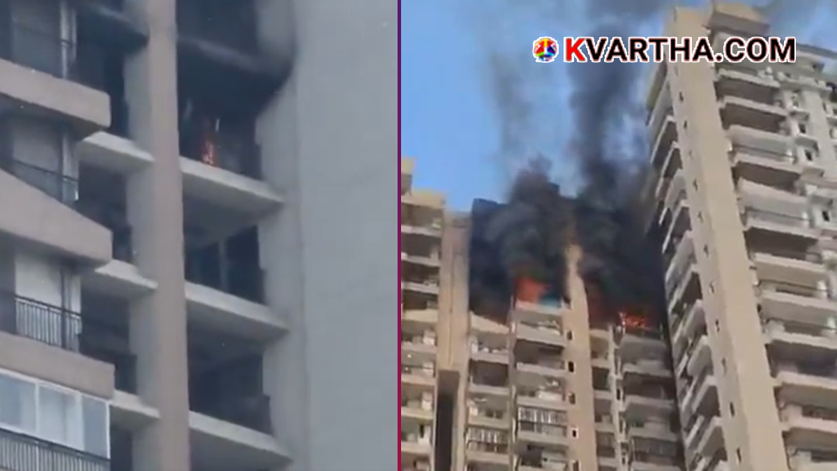 Firefighters at Aranya Society Noida