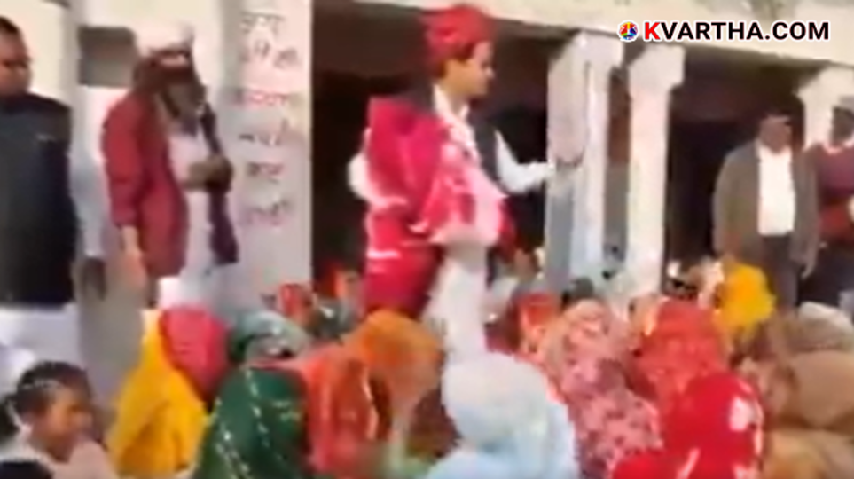 Screengrab of the viral video showing the MP snatching a blanket from an elderly woman.