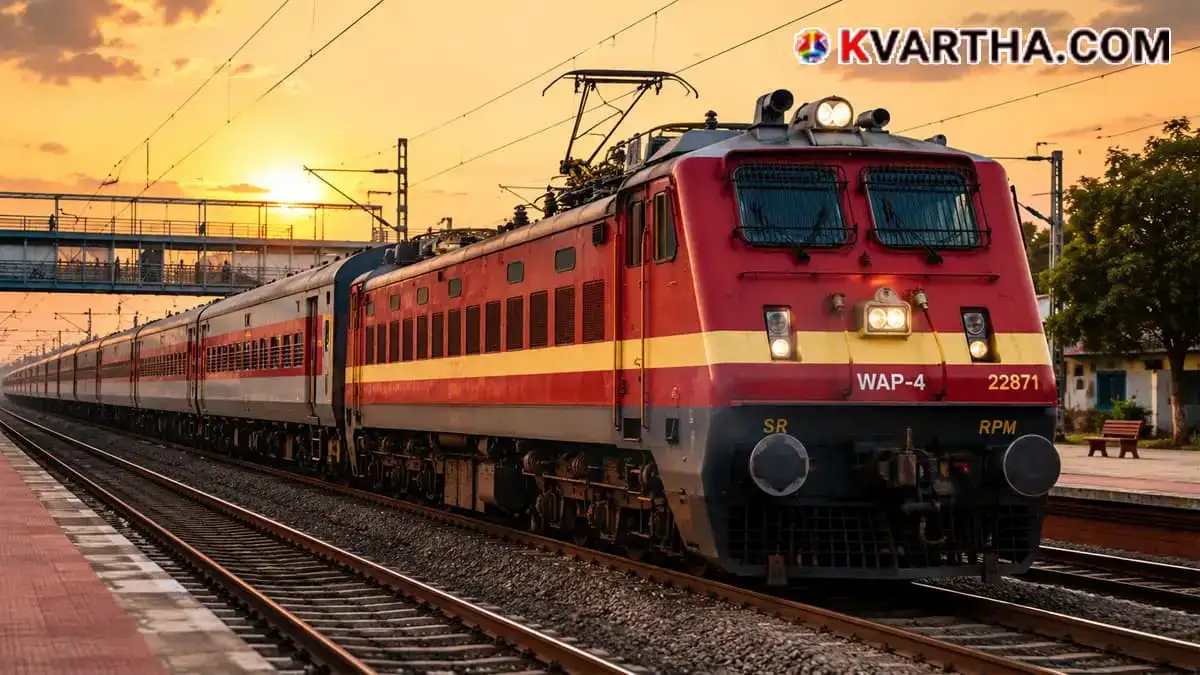 Representational image of Indian Railways train and route diversion