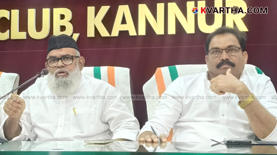 PDP State Vice Chairman Mohammed Bilal speaking at a press conference in Kannur.