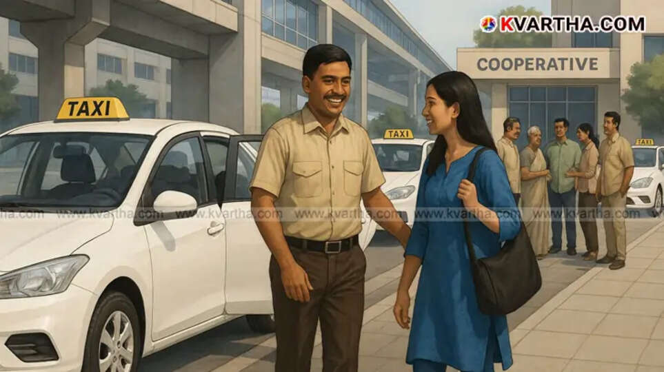 Bharat Taxi, showing a car icon with cooperative elements.