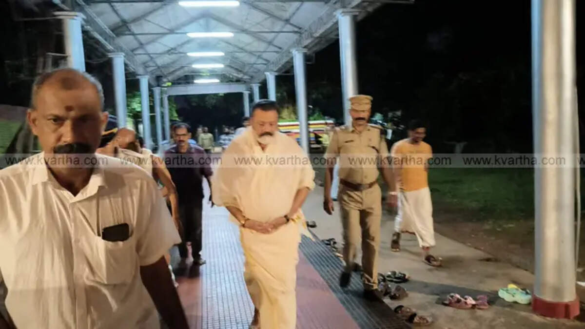 Suresh Gopi visits Madaikavu temple