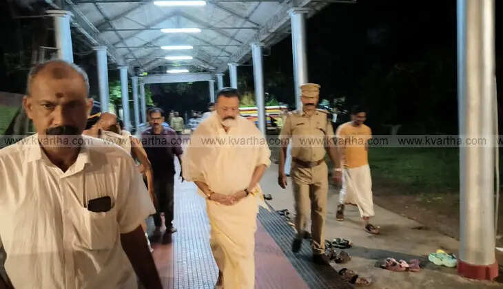Suresh Gopi visits Madaikavu temple