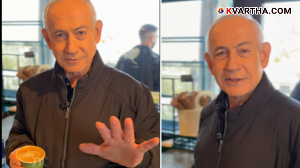 Benjamin Netanyahu showing his five fingers in a video to debunk AI fake news