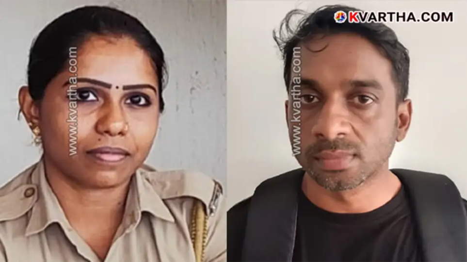 A symbolic scene of the Thalassery court and police officer Divyasree.