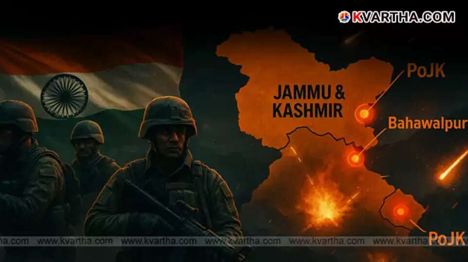 Indian Army soldiers on patrol near the border.