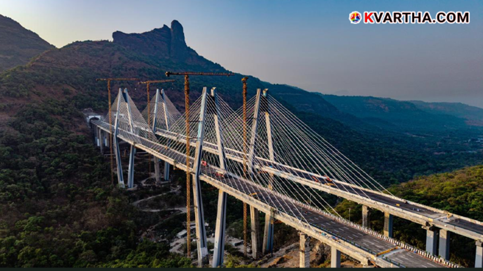 A view of the world's widest twin tunnels on the Mumbai-Pune Expressway.