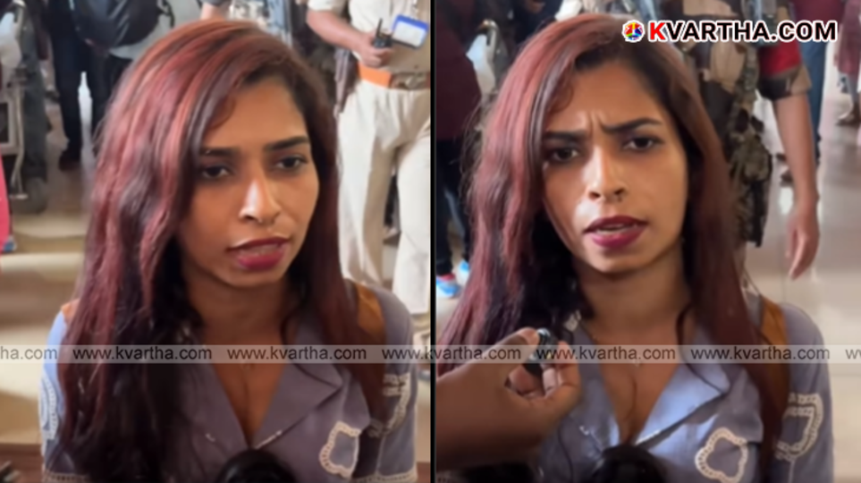 Renu Sudhi giving a viral interview response.