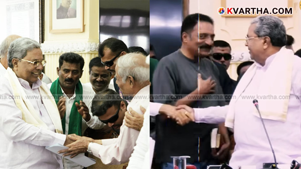 Karnataka Chief Minister Siddaramaiah and actor Prakash Raj.