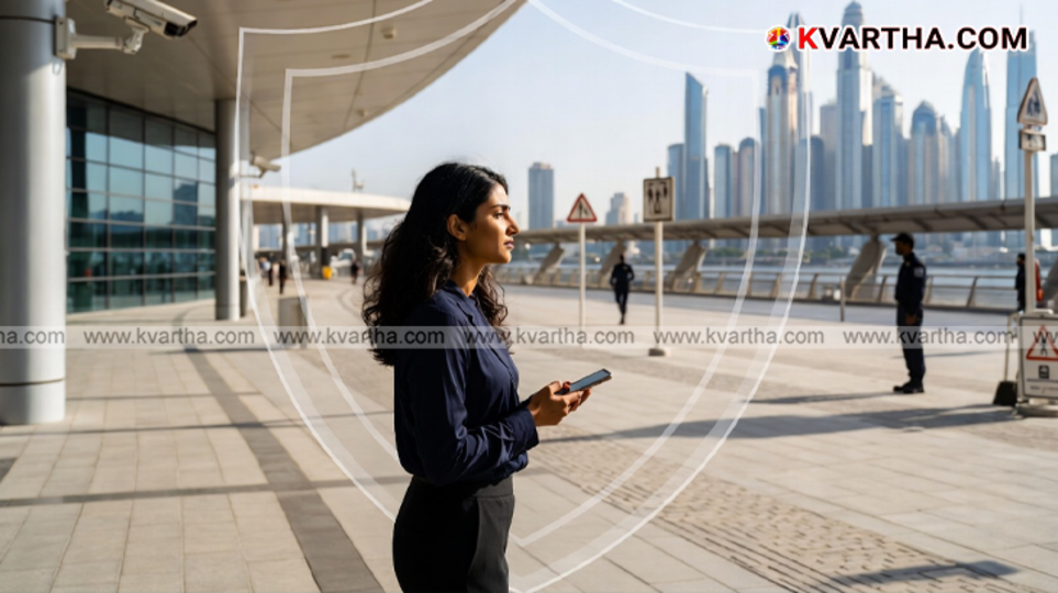 Dubai Civil Defense conducting safety checks at a shopping mall