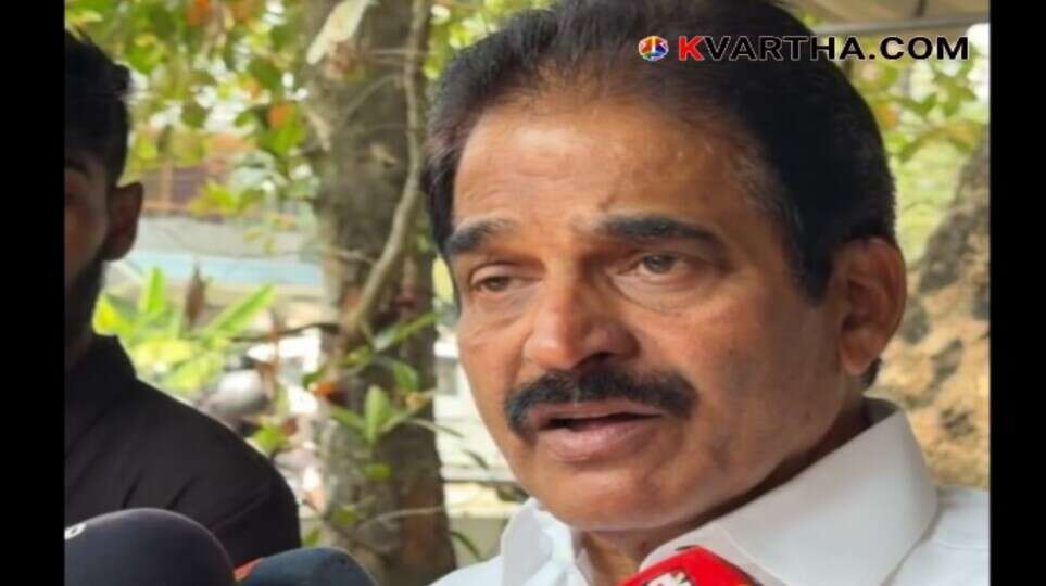 KC Venugopal MP speaking at a press conference in Alappuzha
