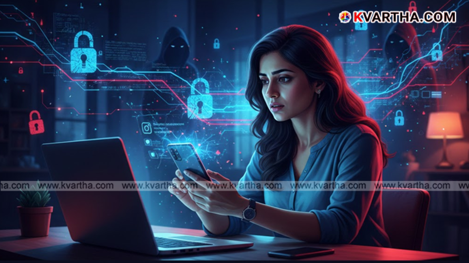 Instagram app on smartphone with security lock icon indicating safety