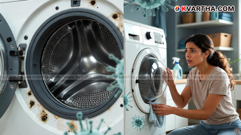 Image of washing machine drum with low temperature display