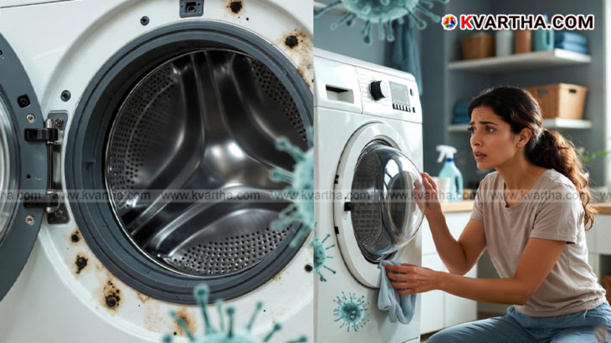 Image of washing machine drum with low temperature display
