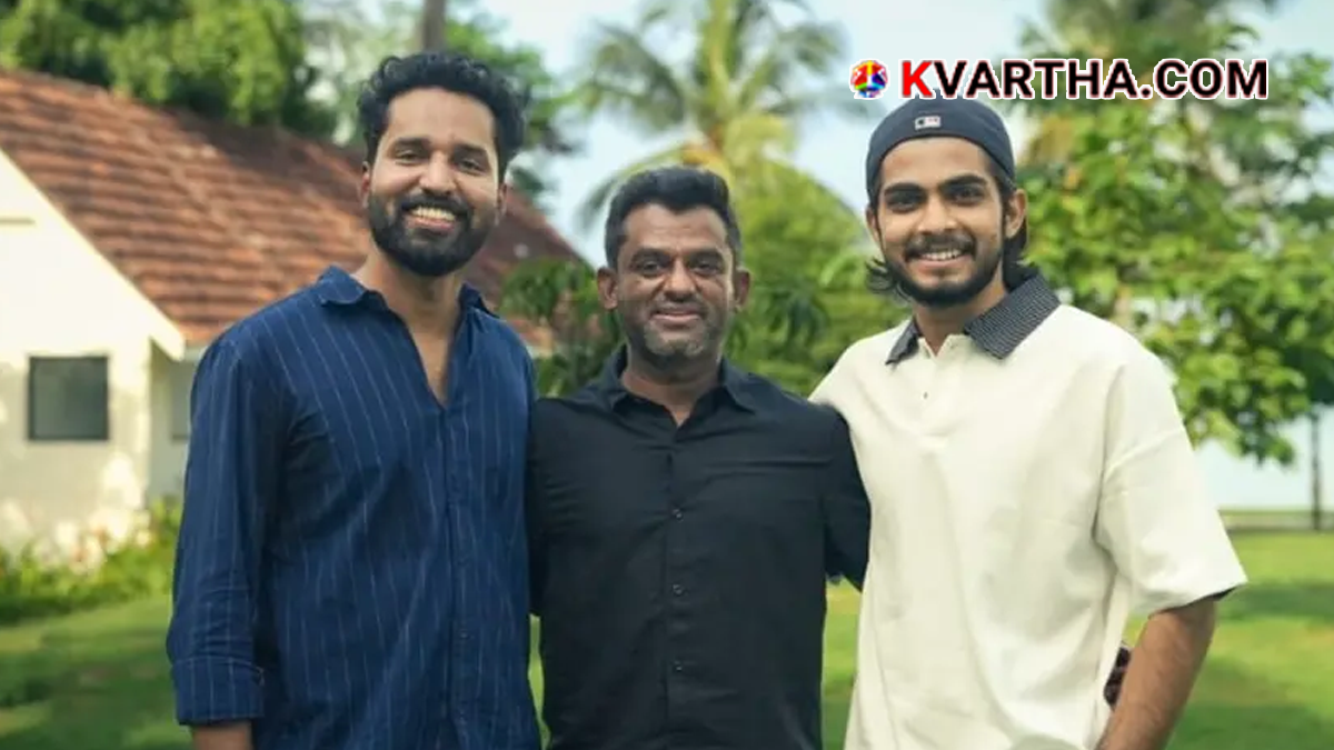  Image of director Madhu C Narayanan and actor Naslen for their new movie announcement