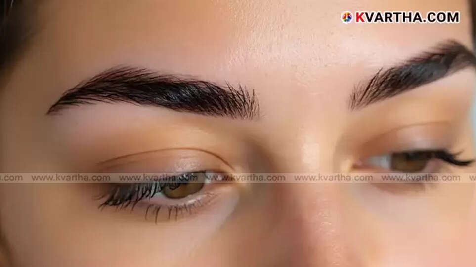 Close-up of an eyebrow showing health concerns