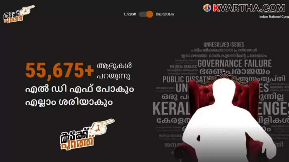 Congress Launches &lsquo;Kadakku Purathu&rsquo; Website and Charge Sheet Against State Government