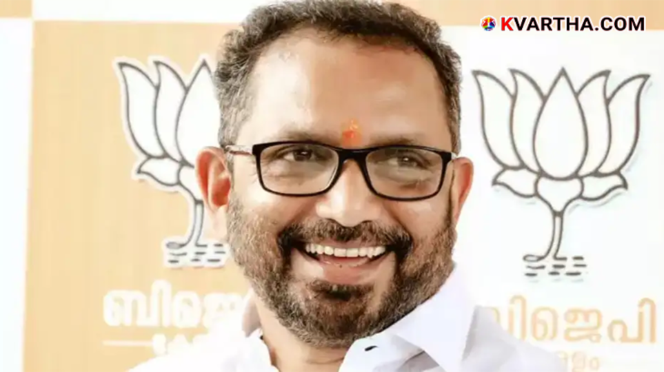 BJP leader K Surendran during a political meeting in Manjeshwar.