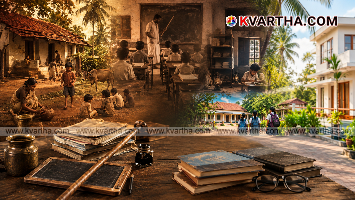 Representational image reflecting childhood memories and harsh punishments in old Kerala