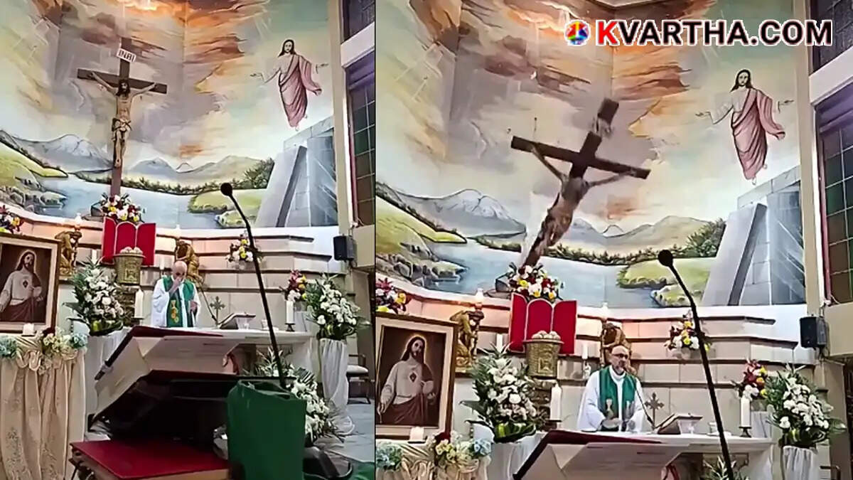 Catholic priest dies after crucifix falls on him during live-streamed mass in Ecuador