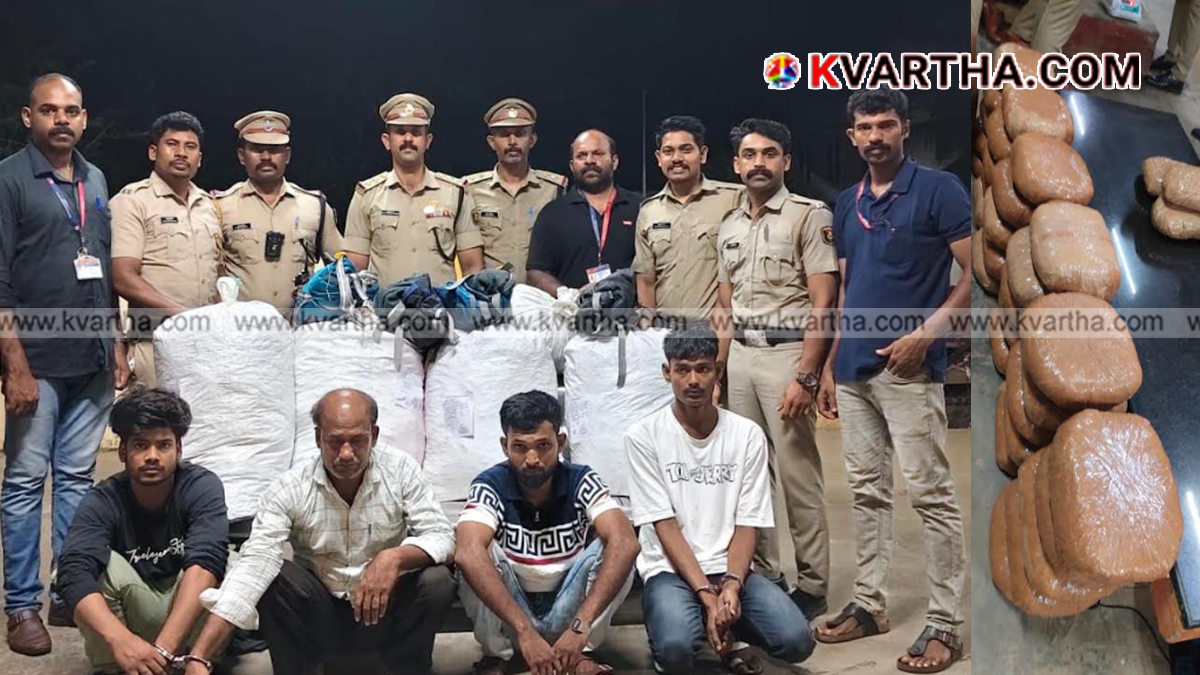Representational image reflecting massive ganja seizure at Palakkad railway station by RPF