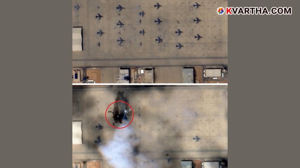 Satellite imagery concept showing targeted Iranian nuclear sites and military escalation in the Middle East.