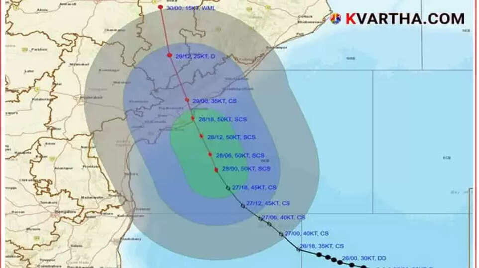 Cyclone 'Montha' Nears Andhra Coast; 72 Train Services Cancelled, Flights Affected in Visakhapatnam