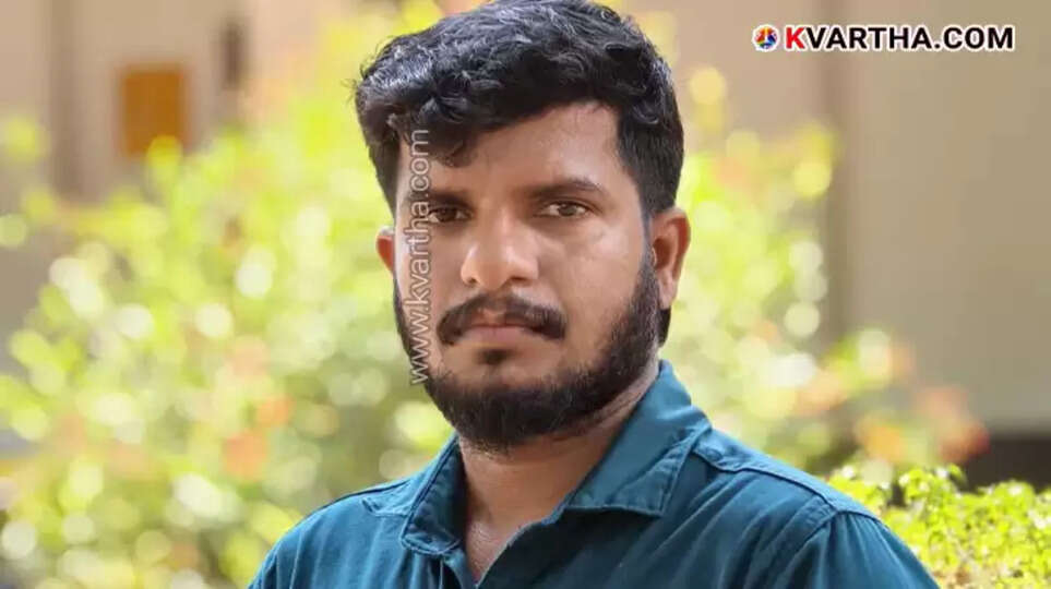 Portrait of P.P. Vijeesh, who died in a road accident.