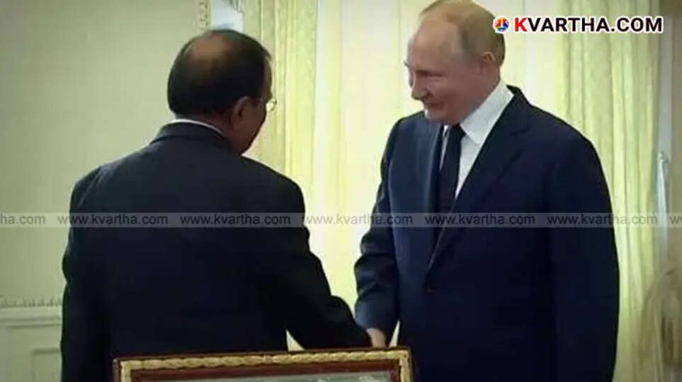Indian NSA Ajit Doval meeting with Russian President Vladimir Putin