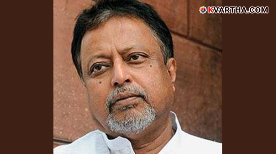 Portrait of former Railway Minister Mukul Roy.