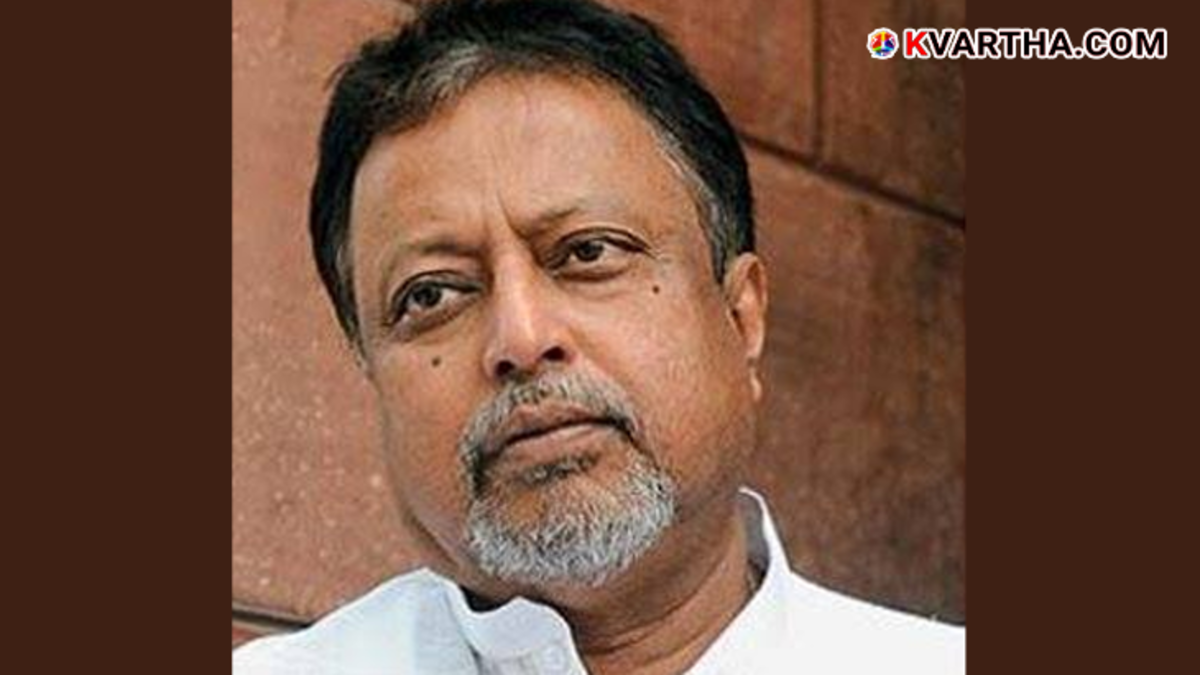 Portrait of former Railway Minister Mukul Roy.