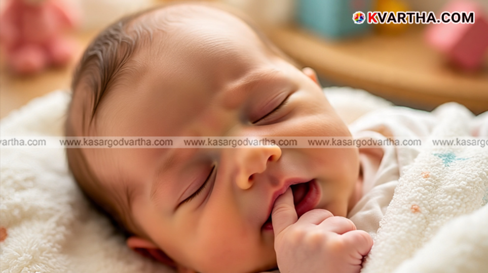 Baby's injured finger after a homemade attempt to stop thumb sucking.