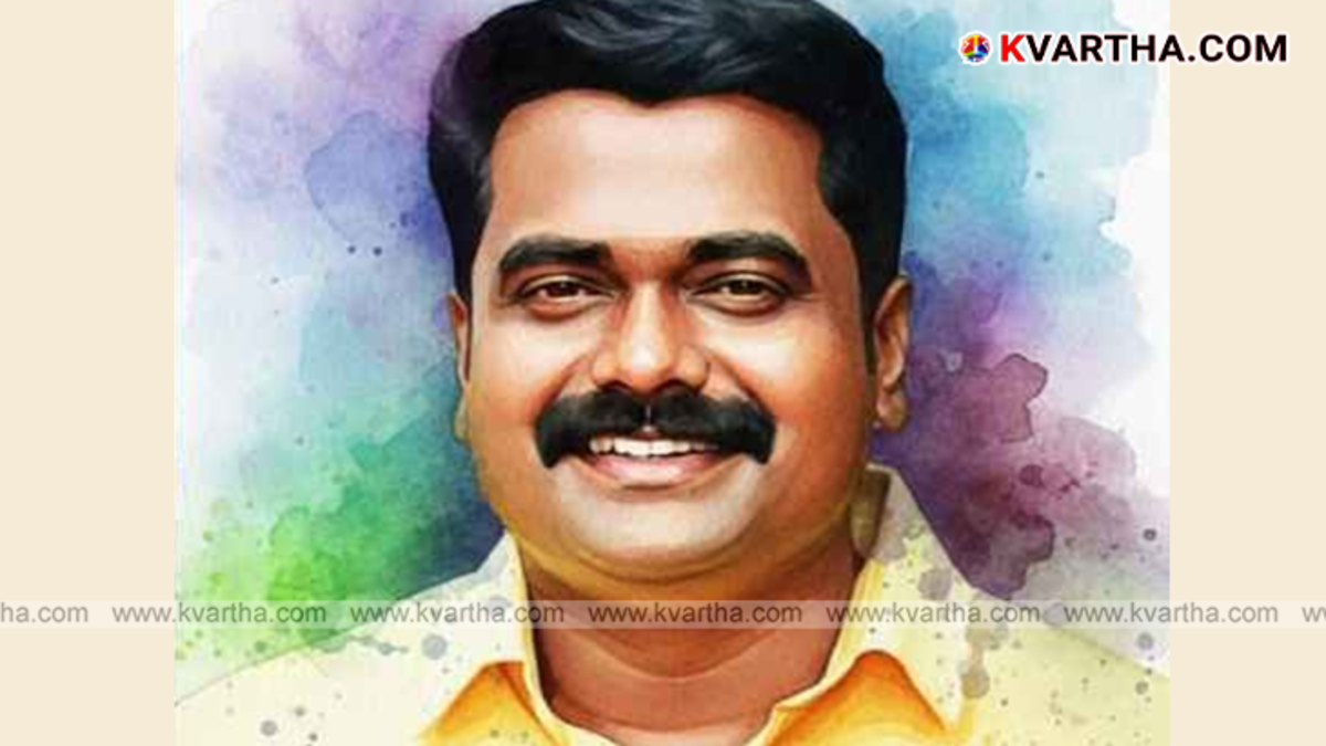 LDF candidate V K Nishad's photo.
