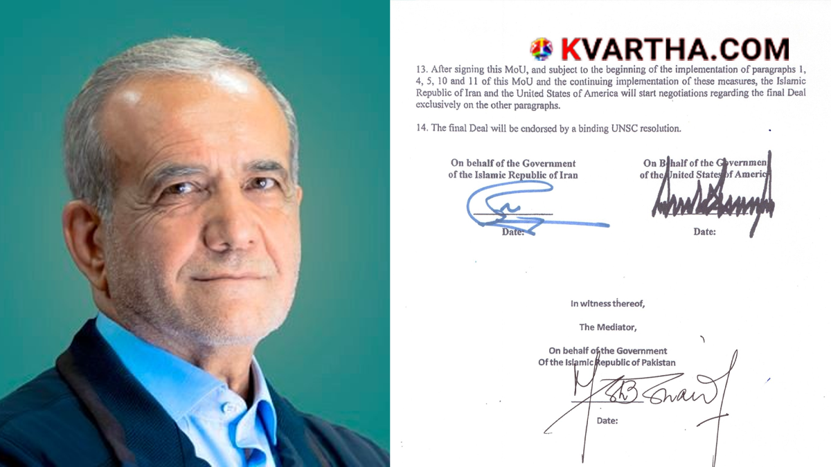  Iranian President Masoud Pezeshkian sharing the MoU on X.