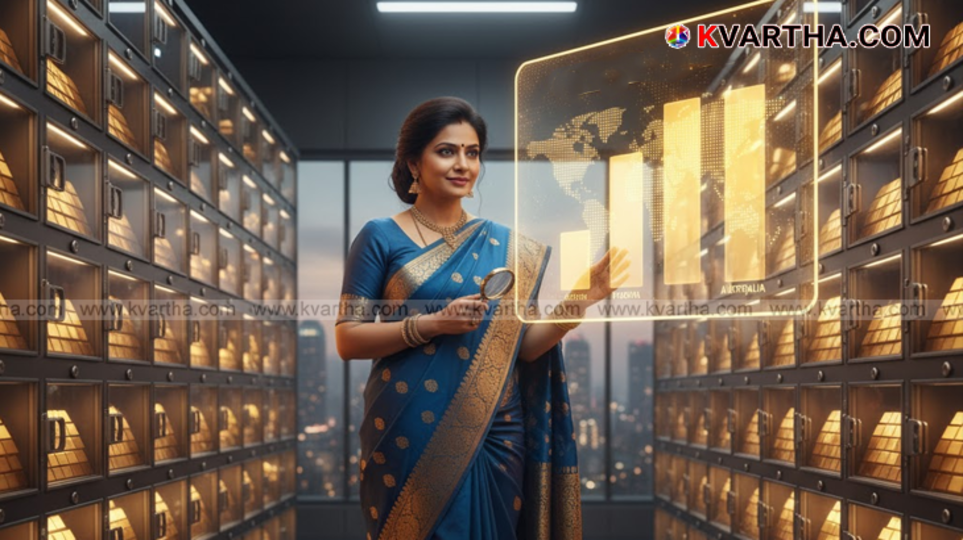 Muthoot Finance gold ornaments and gold bars.