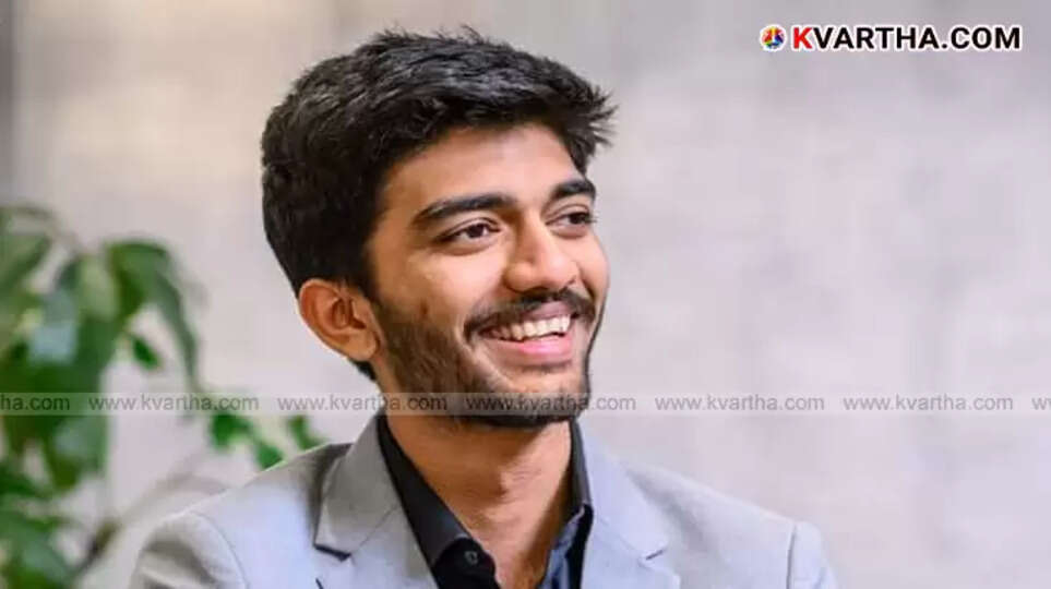 D Gukesh celebrates his victory over Magnus Carlsen at Norway Chess 2025.