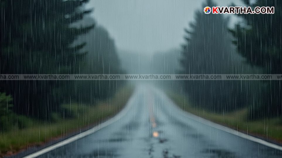Heavy rain in Kannur during red alert