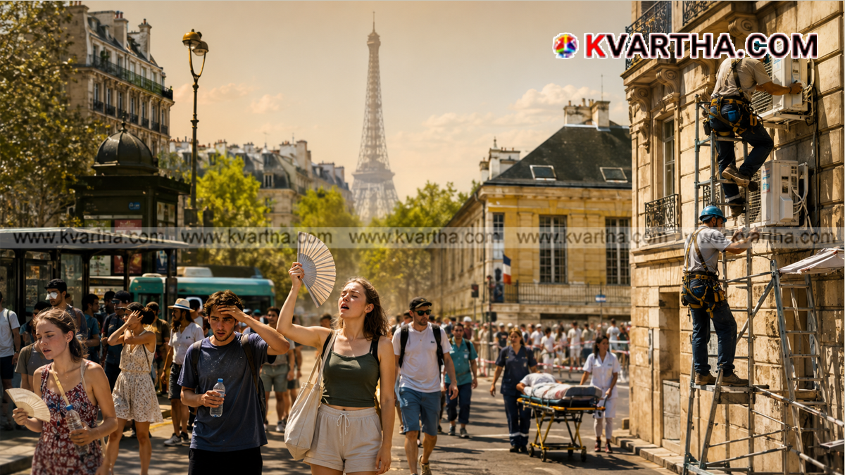  People dealing with extreme heat in Paris