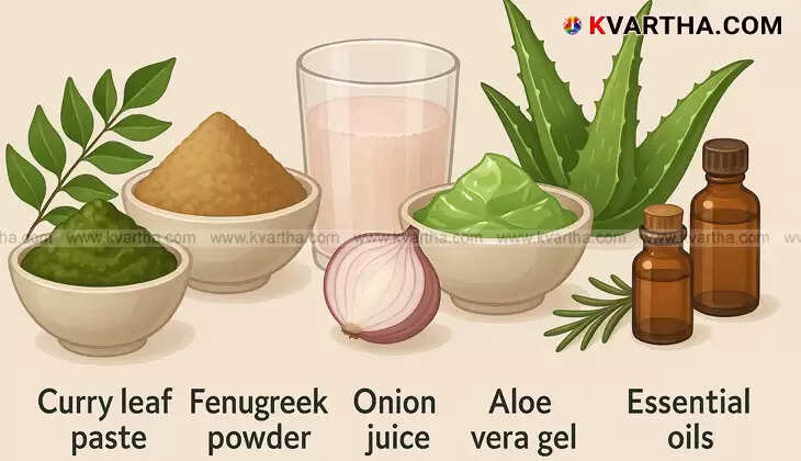 Various natural ingredients for hair growth