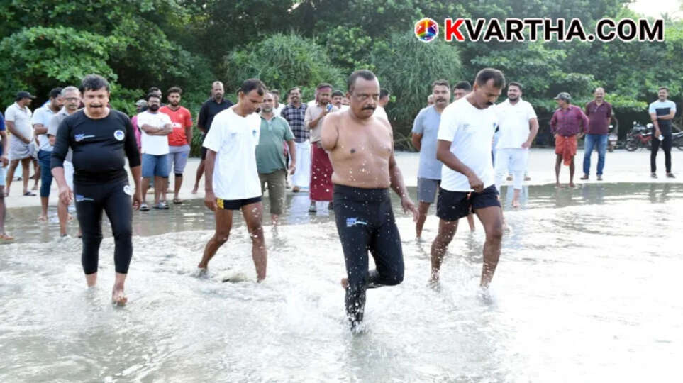 differently-abled man conquers kannur sea