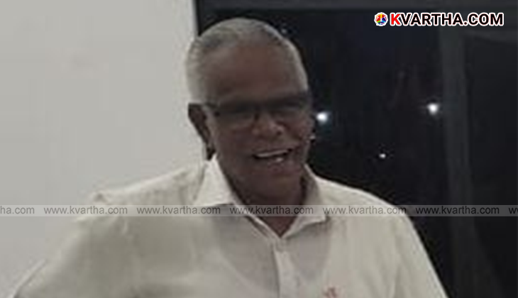 Portrait of M Raghavan, a Kerala political leader from Kannur, symbolizing an inspiring life story.