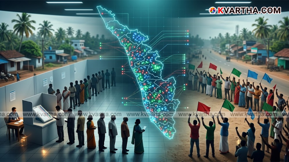 A symbolic view of elections and political parties in Kerala.