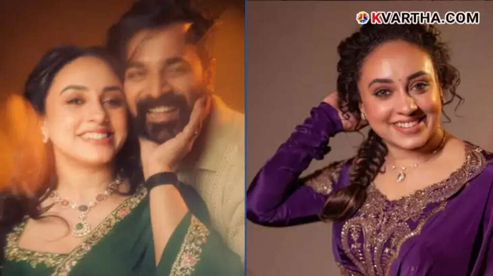 Actress Pearle Maaney with her husband Srinish Aravind.