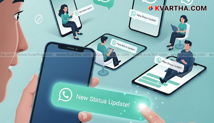 A symbolic representation of the new WhatsApp status alert feature.