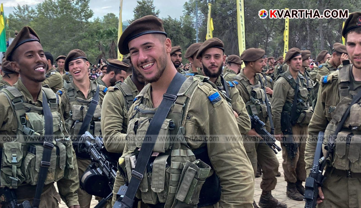 Israeli soldiers undergoing training.