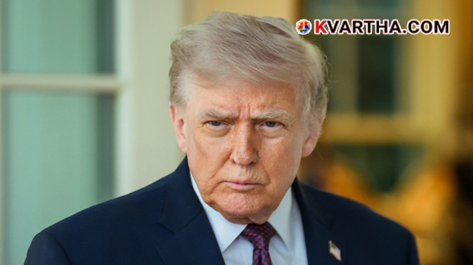  US President Donald Trump during an official press conference explaining international military alliance strategy.