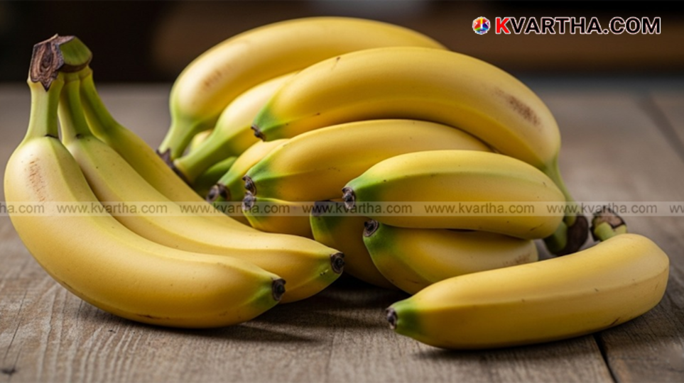 Bananas with brown spots, indicating they are ripening.