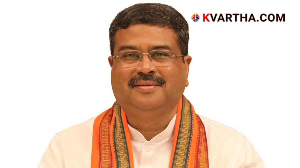 Conceptual image of Union Minister Dharmendra Pradhan and student protests