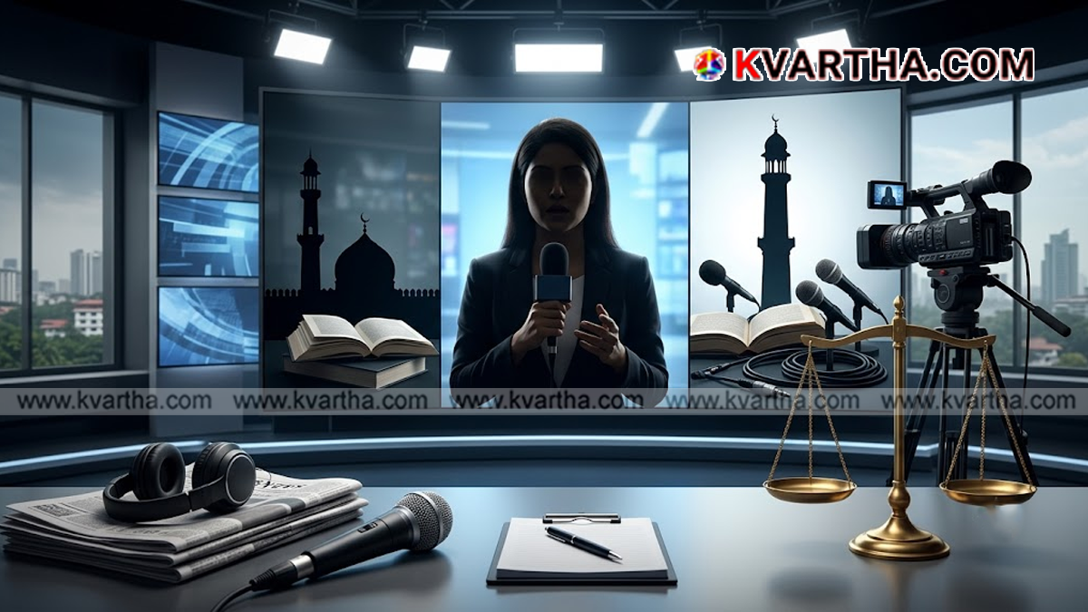 Representational image reflecting media ethics and societal discussions in Kerala